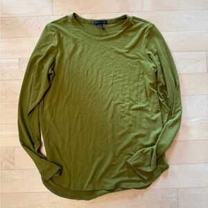 Eileen Fisher Soft Viscose Blend Long Sleeve Tee